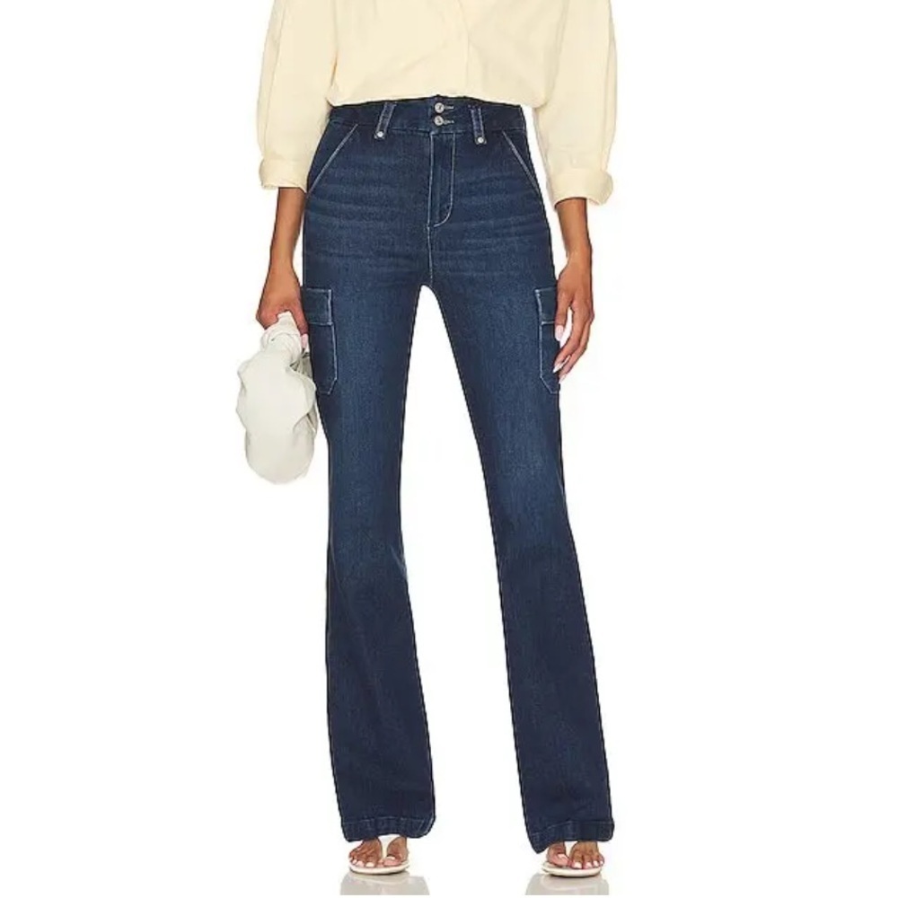 PAIGE Dion With Cargo Pockets In Blue Gracie Lou - 27